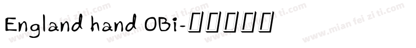 England hand OBi字体转换